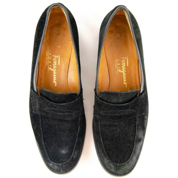 Salvatore Ferragamo Sport Suede Heeled Loafer 6 - Picture 4 of 11